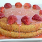 Lemon Poppy Seed Cake with Strawberry Glaze