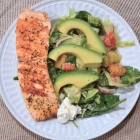 Grilled Salmon Salad with Chipotle Ranch Dressing