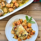 One Pan Parmesan Sage Chicken and Butternut Squash