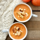 Roasted Tomato and Goat Cheese Soup
