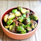 Air Fryer Balsamic Bacon Brussel Sprouts