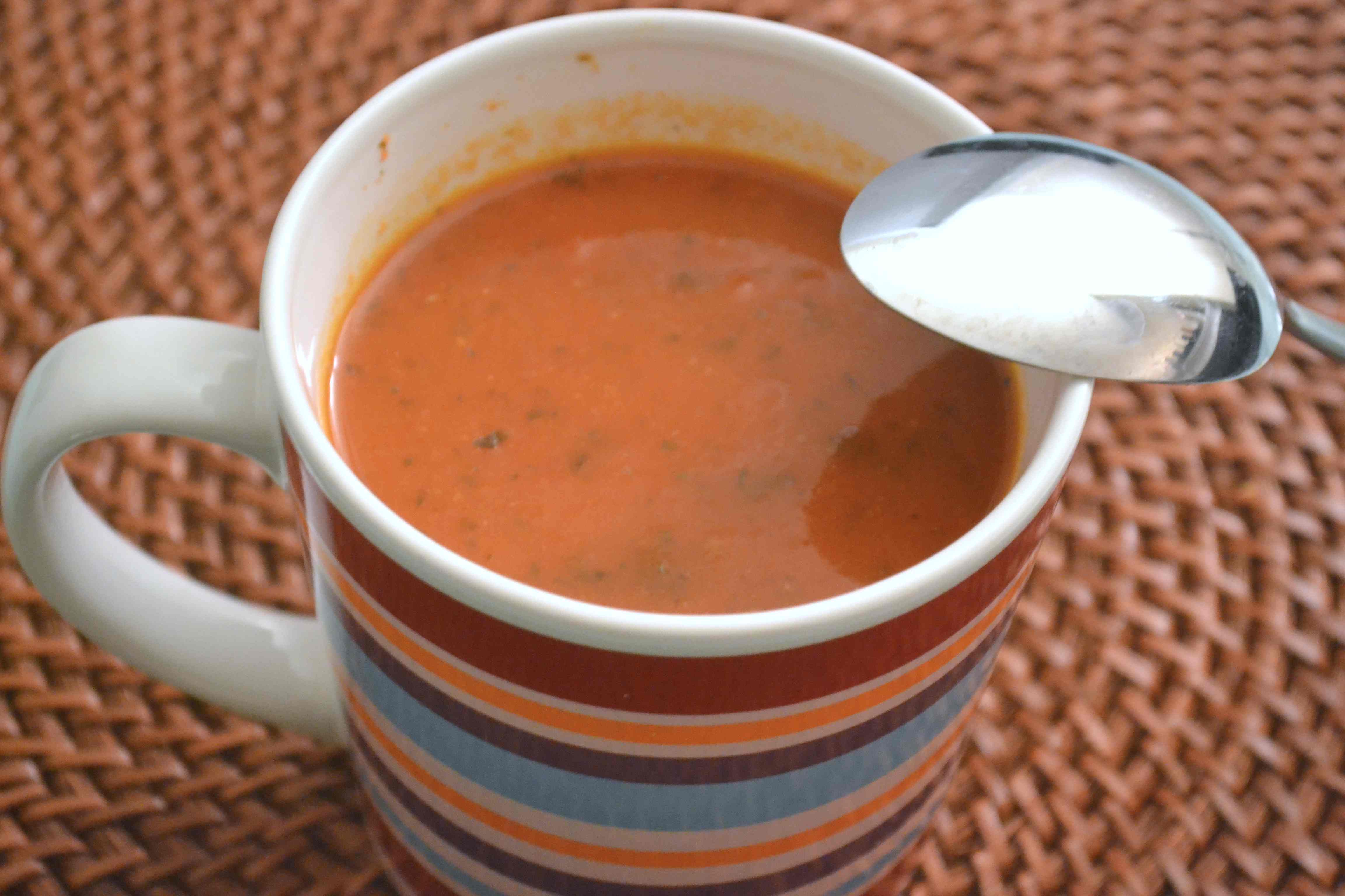 Tomato Basil Soup Measuring Cups, Optional